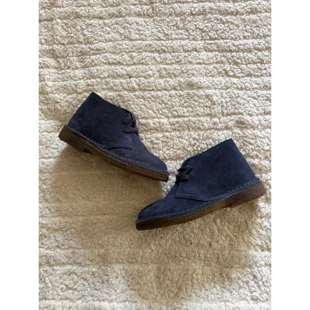 Crewcuts J.Crew Boys Navy Blue Suede Chukka Boots Made in Italy Toddler‎ Sz 11